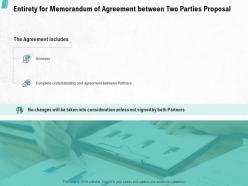 Entirety for memorandum of agreement between two parties proposal ppt design