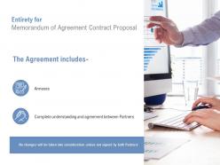 Entirety for memorandum of agreement contract proposal ppt portfolio elements
