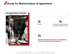 Entirety for memorandum of agreement partners ppt powerpoint presentation inspiration