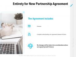 Entirety for new partnership agreement ppt powerpoint presentation styles