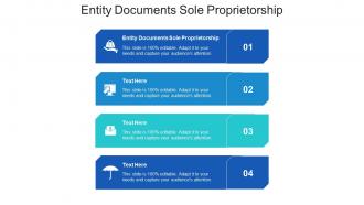 Entity documents sole proprietorship ppt powerpoint presentation summary examples cpb