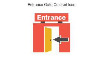 Entrance Gate Colored Icon In Powerpoint Pptx Png And Editable Eps Format