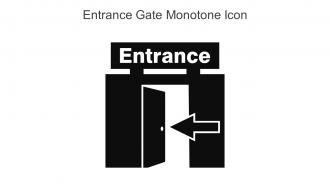 Entrance Gate Monotone Icon In Powerpoint Pptx Png And Editable Eps Format