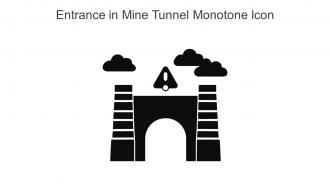 Entrance In Mine Tunnel Monotone Icon In Powerpoint Pptx Png And Editable Eps Format