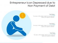Entrepreneur icon depressed due to non payment of debt