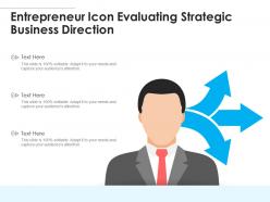 Entrepreneur icon evaluating strategic business direction