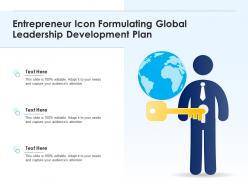 Entrepreneur icon formulating global leadership development plan
