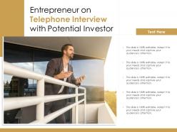 Entrepreneur On Telephone Interview With Potential Investor