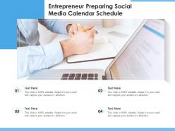 Entrepreneur preparing social media calendar schedule