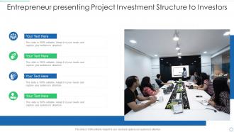 Entrepreneur presenting project investment structure to investors