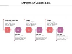 Entrepreneur qualities skills ppt powerpoint presentation model graphics template cpb
