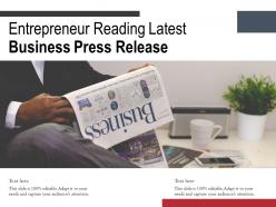 Entrepreneur reading latest business press release