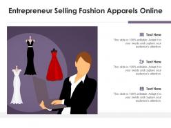 Entrepreneur selling fashion apparels online