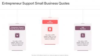 Entrepreneur Support Small Business Quotes In Powerpoint And Google Slides Cpb