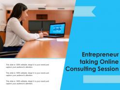 Entrepreneur taking online consulting session