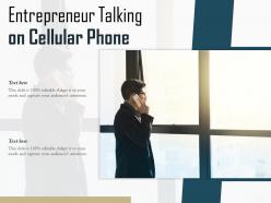 Entrepreneur talking on cellular phone
