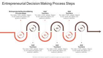 Entrepreneurial Decision Making Process Steps In Powerpoint And Google Slides Cpb