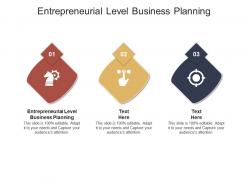 Entrepreneurial level business planning ppt powerpoint presentation pictures images cpb