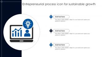 Entrepreneurial Process Icon For Sustainable Growth
