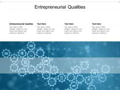 Entrepreneurial qualities ppt powerpoint presentation slides graphic tips cpb