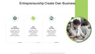 Entrepreneurship Create Own Business In Powerpoint And Google Slides Cpb