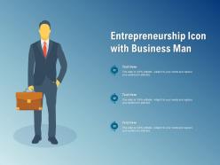 Entrepreneurship icon with business man