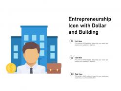 Entrepreneurship icon with dollar and building