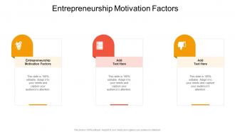 Entrepreneurship Motivation Factors In Powerpoint And Google Slides Cpb