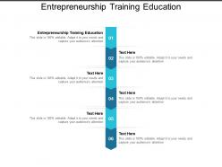 Entrepreneurship training education ppt powerpoint presentation styles graphic images cpb