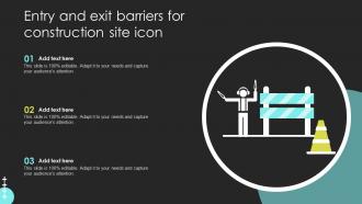 Entry And Exit Barriers For Construction Site Icon