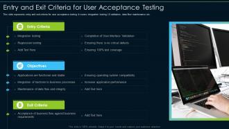 Entry And Exit Criteria For User Acceptance Testing