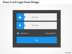Entry Level Login Form Design Flat Powerpoint Design
