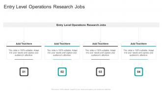 Entry Level Operations Research Jobs In Powerpoint And Google Slides Cpb