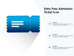 Entry pass admission ticket icon