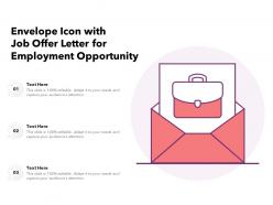 Envelope icon with job offer letter for employment opportunity