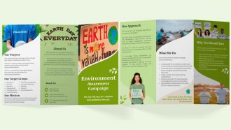 Environment Awareness Campaign Brochure Trifold
