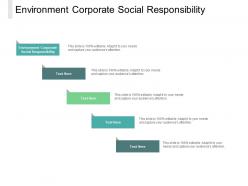 Environment corporate social responsibility ppt powerpoint presentation slides cpb