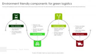 Environment Friendly Components For Green Logistics