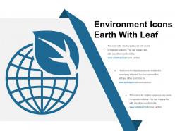 Environment icons earth with leaf