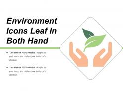 Environment icons leaf in both hand