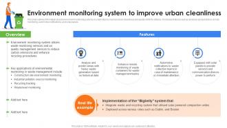 Environment Monitoring System To Improve Urban Role Of IoT In Enhancing Waste IoT SS
