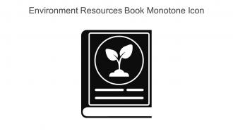 Environment Resources Book Monotone Icon In Powerpoint Pptx Png And Editable Eps Format