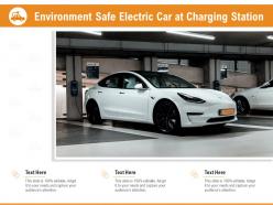 Environment safe electric car at charging station