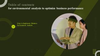 Environmental Analysis To Optimize Business Performance Powerpoint Presentation Slides Downloadable Attractive