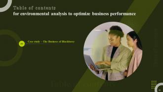 Environmental Analysis To Optimize Business Performance Powerpoint Presentation Slides Attractive Graphical