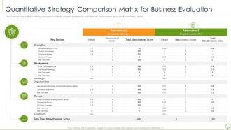 Environmental analysis tools techniques quantitative strategy comparison matrix