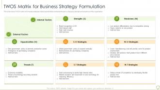 Environmental analysis tools techniques twos matrix business strategy formulation