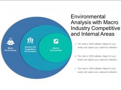 Environmental analysis with macro industry competitive and internal areas