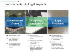 Environmental and legal aspects example of ppt