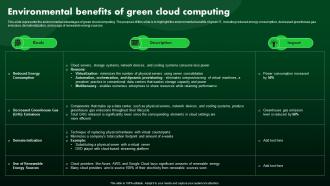 Environmental Benefits Of Green Cloud Computing Green IT